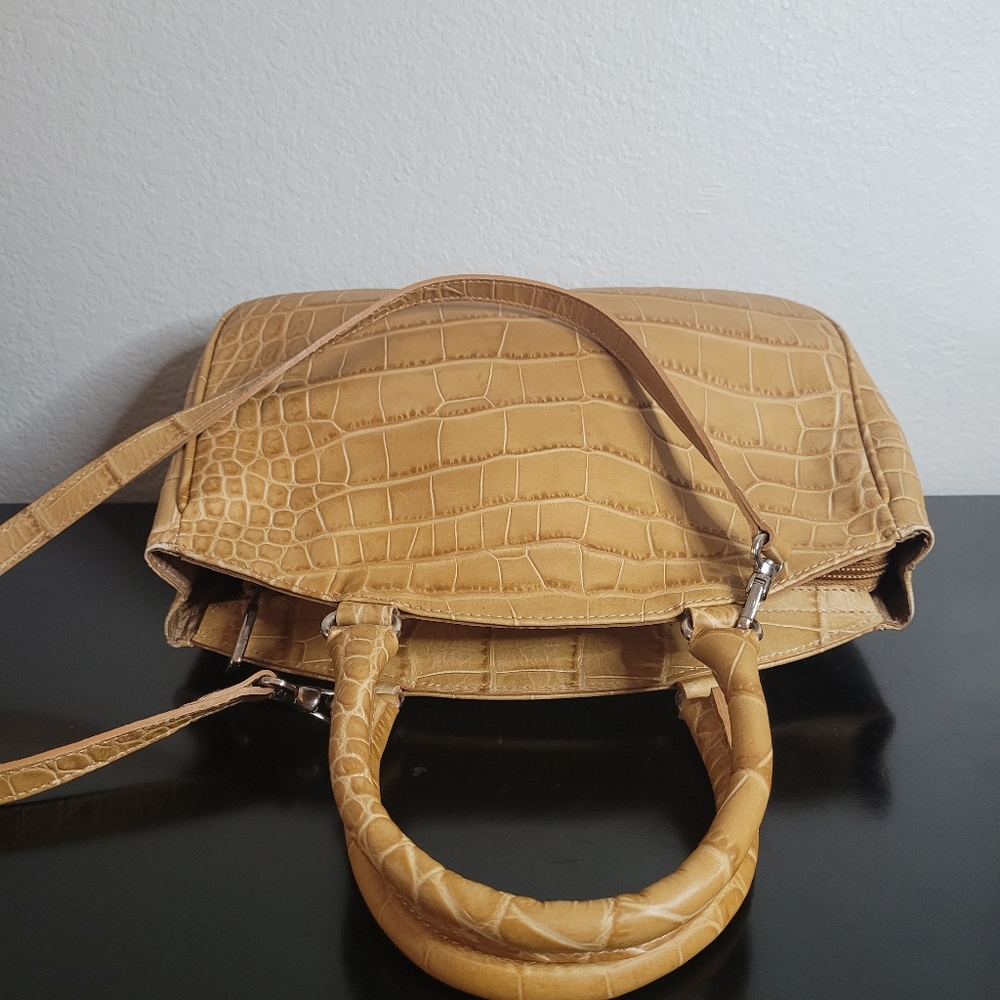 Furla Croc Satchel genuine leather made In Italy - Picture 7 of 16